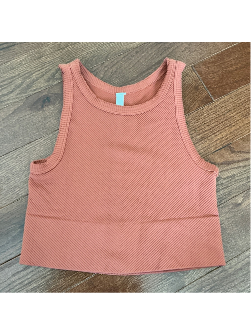Women's Nikibiki Rust Ribbed Crop Top S